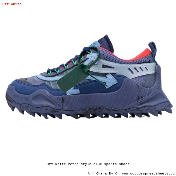 Off-White retro-style blue sports shoes