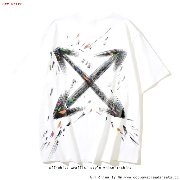 Off-White Graffiti Style White T-shirt