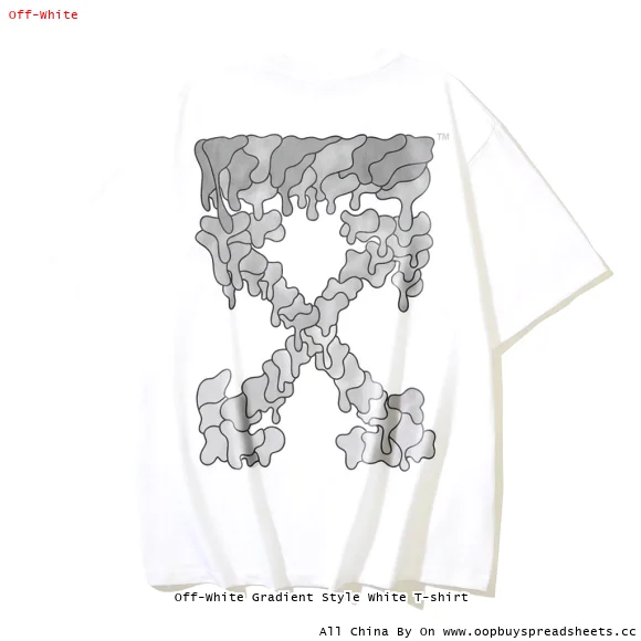 Off-White Gradient Style White T-shirt