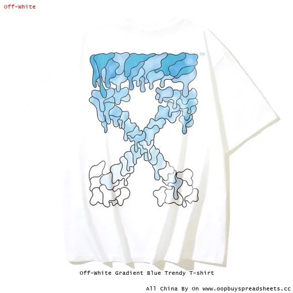Off-White Gradient Blue Trendy T-shirt