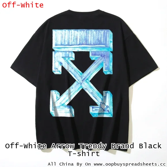 Off-White Arrow Trendy Brand Black T-shirt