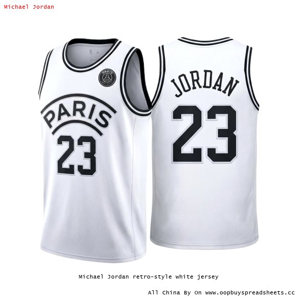 Michael Jordan retro-style white jersey