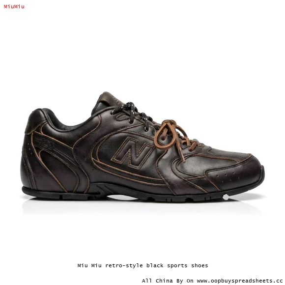 Miu Miu retro-style black sports shoes