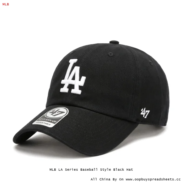 MLB LA Series Baseball Style Black Hat