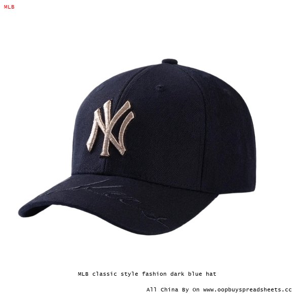 MLB classic style fashion dark blue hat