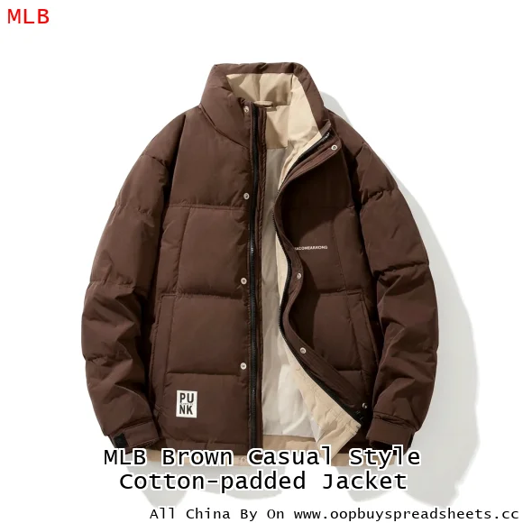 MLB Brown Casual Style Cotton-padded Jacket