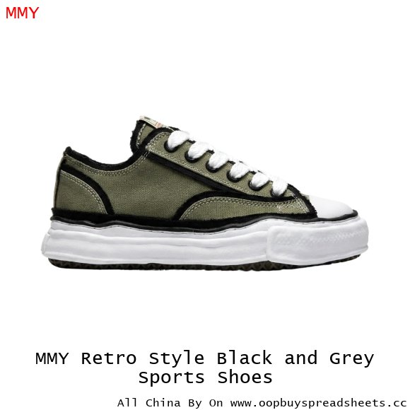 MMY Retro Style Black and Grey Sports Shoes