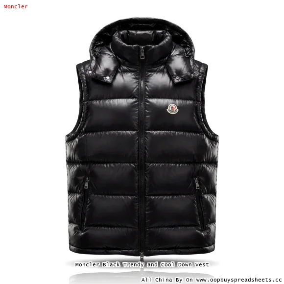 Moncler Black Trendy and Cool Down Vest