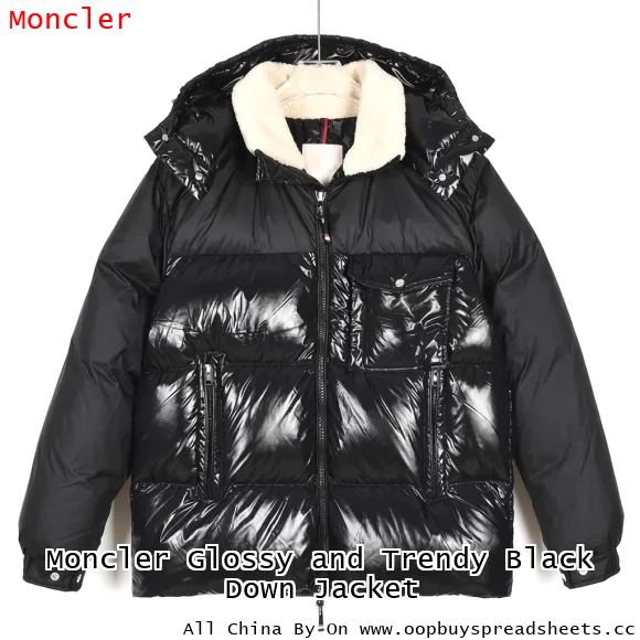 Moncler Glossy and Trendy Black Down Jacket