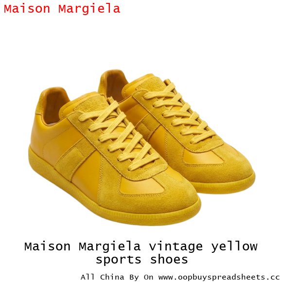 Maison Margiela vintage yellow sports shoes