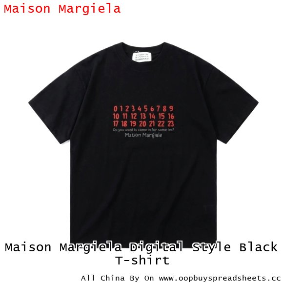 Maison Margiela Digital Style Black T-shirt