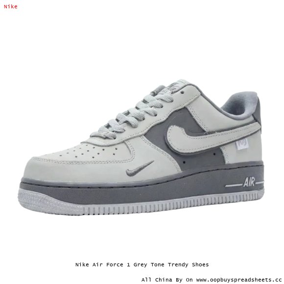 Nike Air Force 1 Grey Tone Trendy Shoes