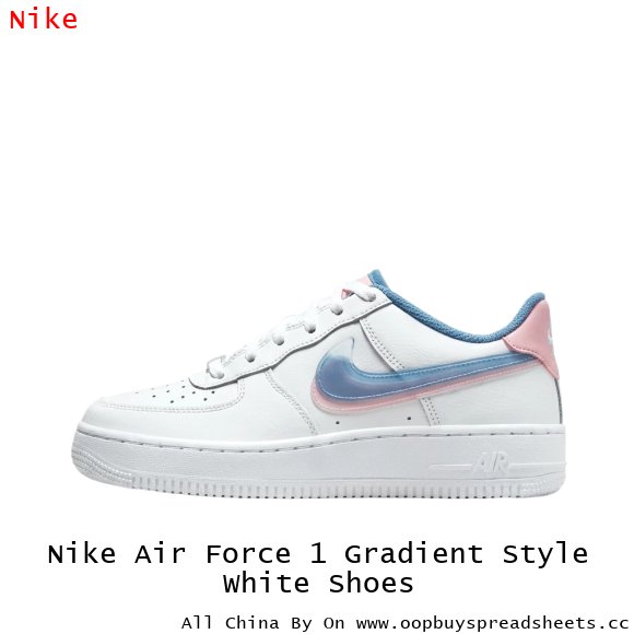 Nike Air Force 1 Gradient Style White Shoes