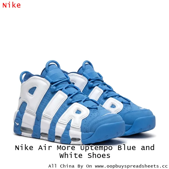Nike Air More Uptempo Blue and White Shoes