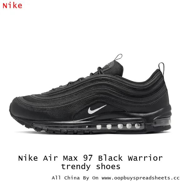 Nike Air Max 97 Black Warrior trendy shoes