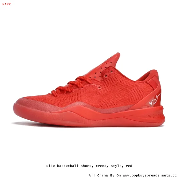 Nike basketball shoes, trendy style, red