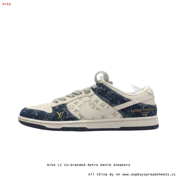 Nike LV Co-branded Retro Denim Sneakers