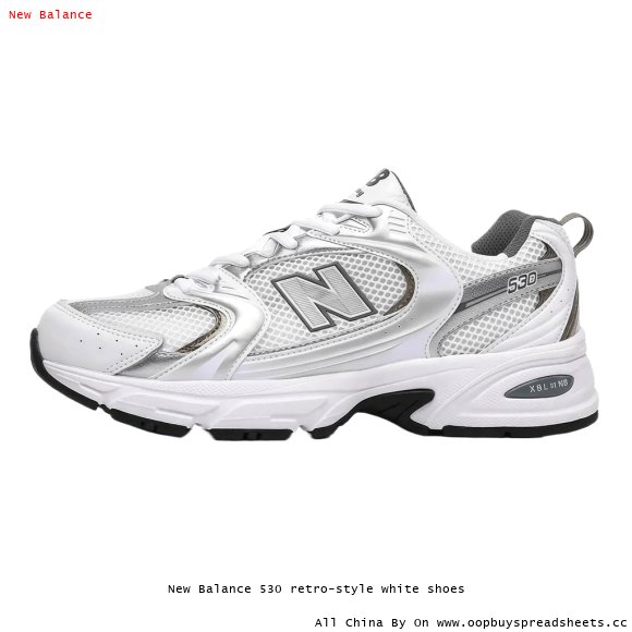 New Balance 530 retro-style white shoes