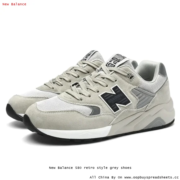 New Balance 580 retro style grey shoes