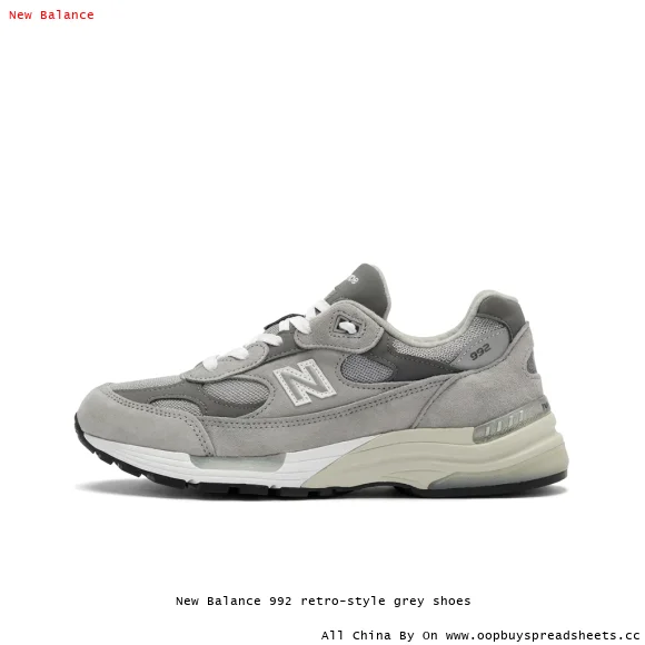 New Balance 992 retro-style grey shoes