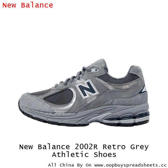 New Balance 2002R Retro Grey Athletic Shoes