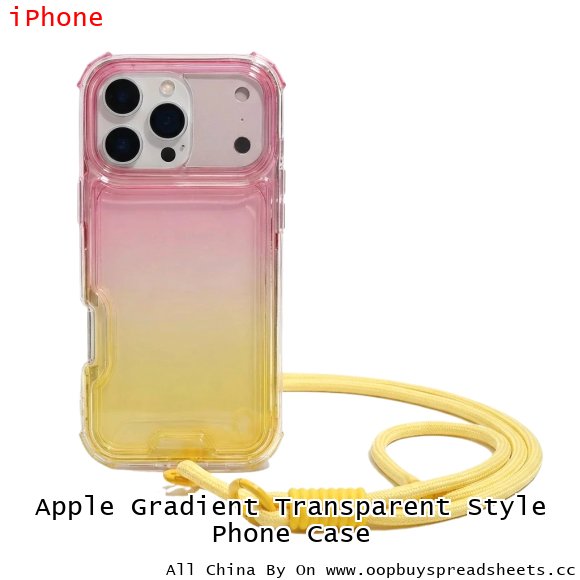 Apple Gradient Transparent Style Phone Case