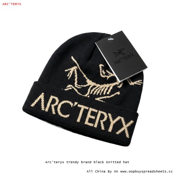 Arc'teryx trendy brand black knitted hat