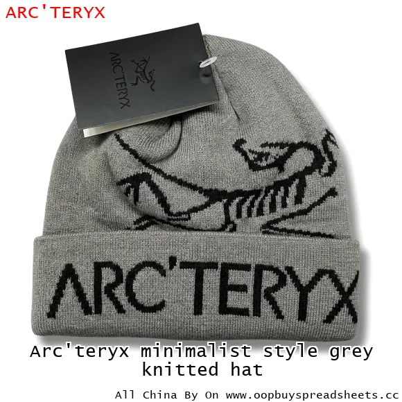 Arc'teryx minimalist style grey knitted hat