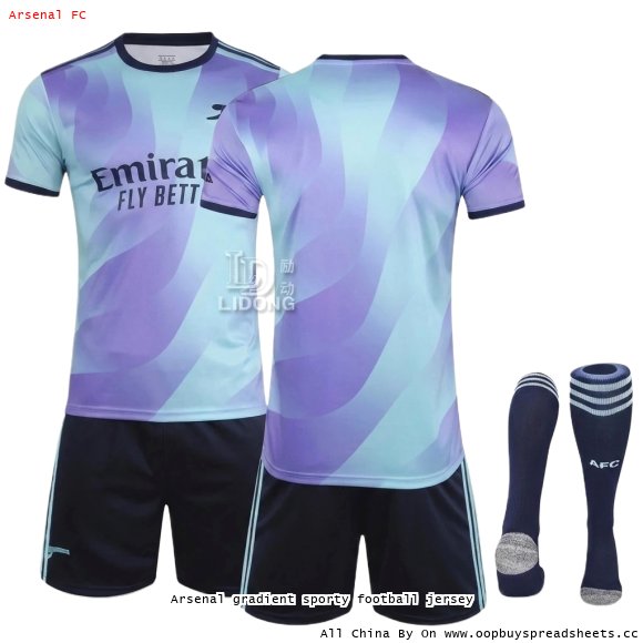 Arsenal gradient sporty football jersey