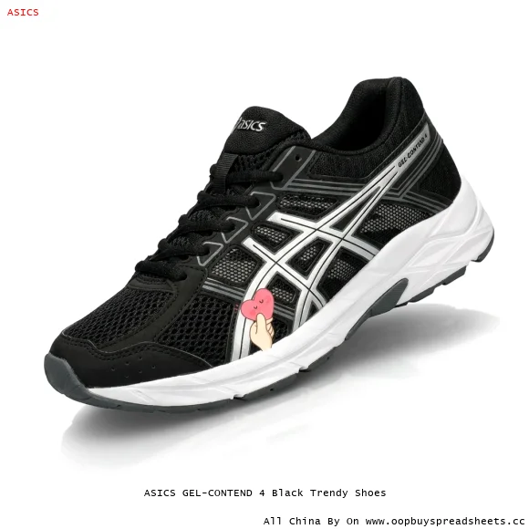 ASICS GEL-CONTEND 4 Black Trendy Shoes