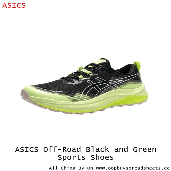 ASICS Off-Road Black and Green Sports Shoes