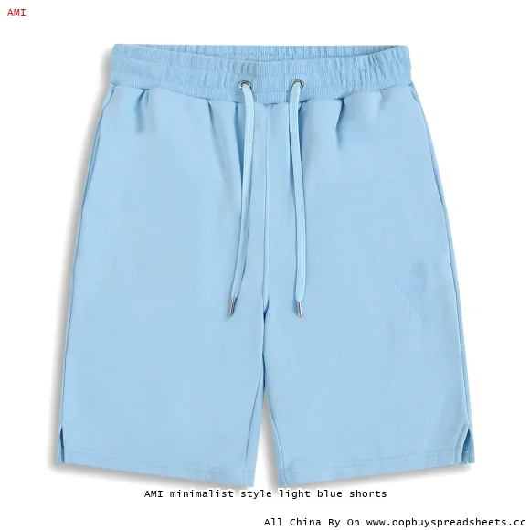 AMI minimalist style light blue shorts