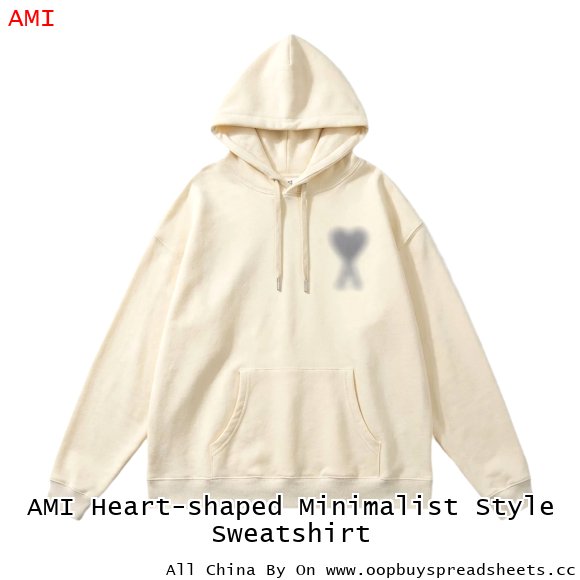 AMI Heart-shaped Minimalist Style Sweatshirt