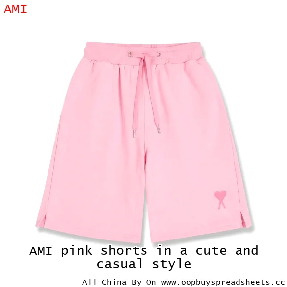 AMI pink shorts in a cute and casual style