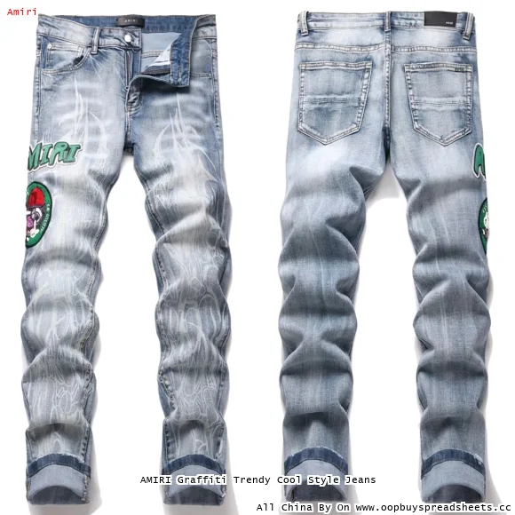 AMIRI Graffiti Trendy Cool Style Jeans