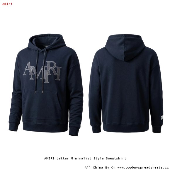 AMIRI Letter Minimalist Style Sweatshirt
