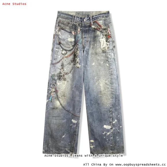 Acne Studios' jeans with a unique style