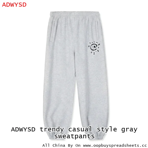 ADWYSD trendy casual style gray sweatpants
