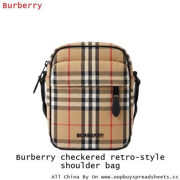 Burberry checkered retro-style shoulder bag