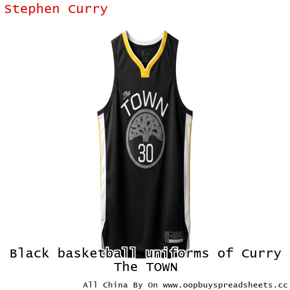 Black basketball uniforms of Curry The TOWN