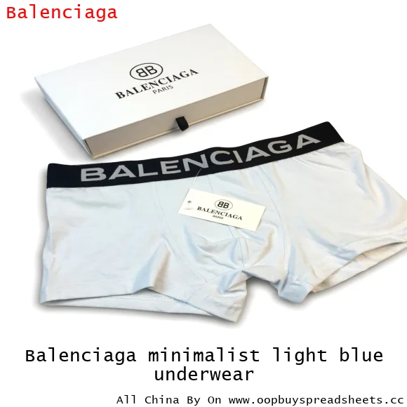 Balenciaga minimalist light blue underwear