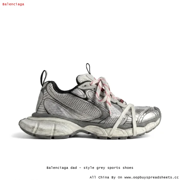 Balenciaga dad - style grey sports shoes