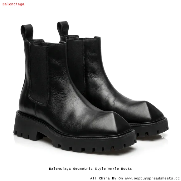 Balenciaga Geometric Style Ankle Boots