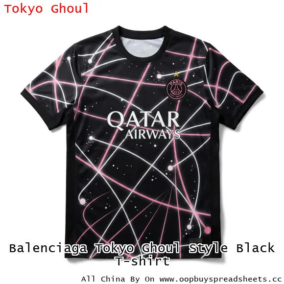 Balenciaga Tokyo Ghoul Style Black T-shirt