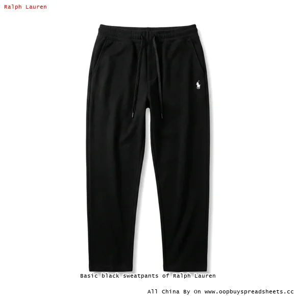 Basic black sweatpants of Ralph Lauren