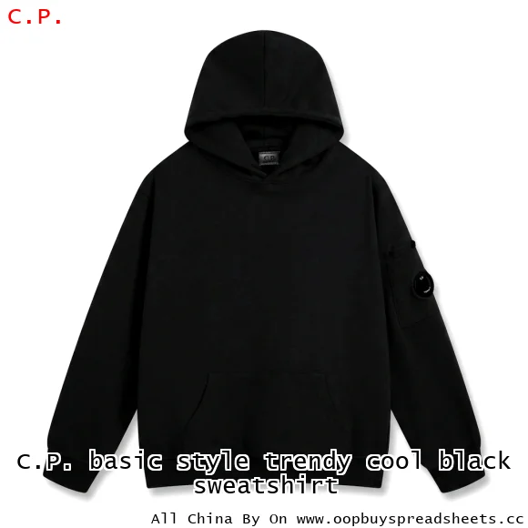 C.P. basic style trendy cool black sweatshirt