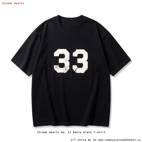 Chrome Hearts No. 33 Retro Black T-shirt