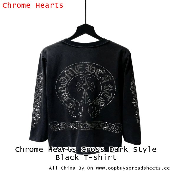 Chrome Hearts Cross Dark Style Black T-shirt