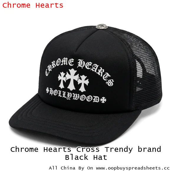 Chrome Hearts Cross Trendy brand Black Hat