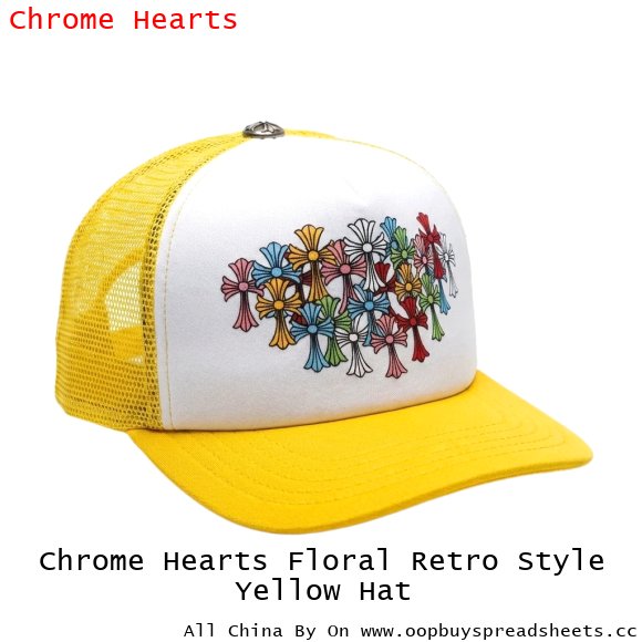 Chrome Hearts Floral Retro Style Yellow Hat